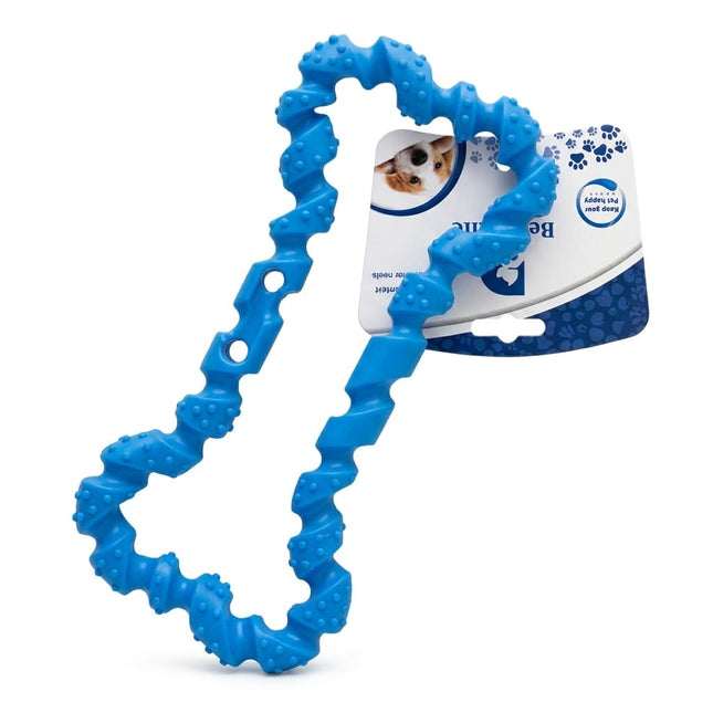 Buddy Pet Dog Buddy Pet Spiral Puppy Chew Toy Teething Toy for Small Dogs Blue