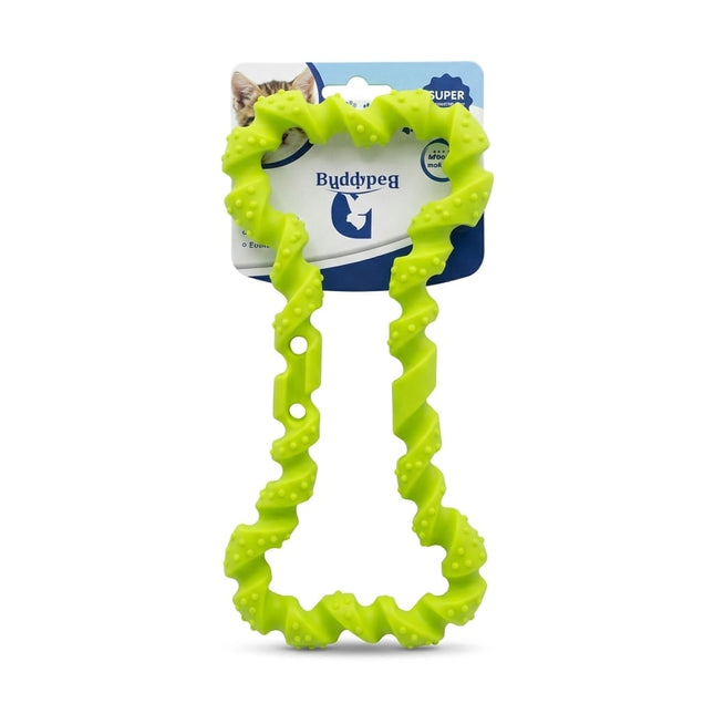 Buddy Pet Dog Buddy Pet Spiral Puppy Chew Toy Teething Toy for Small Dogs Green