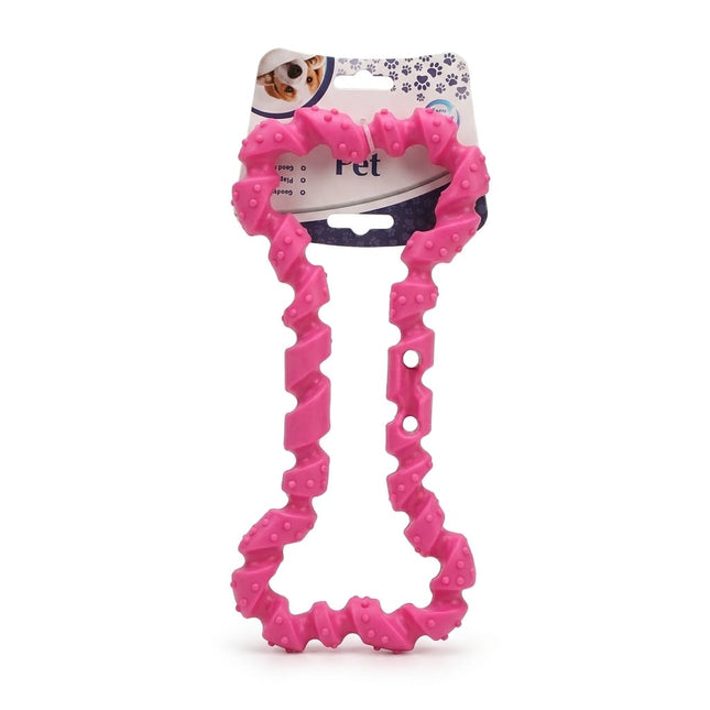 Buddy Pet Dog Buddy Pet Spiral Puppy Chew Toy Teething Toy for Small Dogs Pink