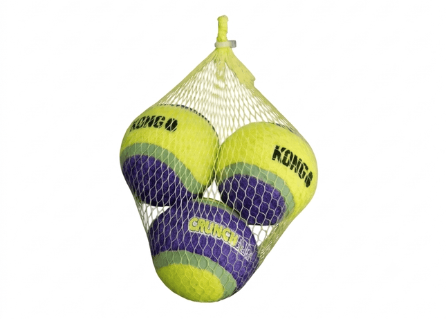 Buddy Pet dog KONG CrunchAir Tennis Ball Dog Toy Multipack Yellow And Purple