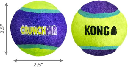 Buddy Pet dog KONG CrunchAir Tennis Ball Dog Toy Multipack Yellow And Purple