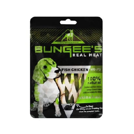 Bungee's Dog Bungee's Chicken and Fish Wrap Dog Treats 100 gr