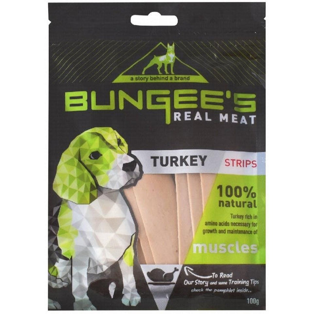 Bungee's Dog Bungee's turkey Strip Dog Treats 100 gr