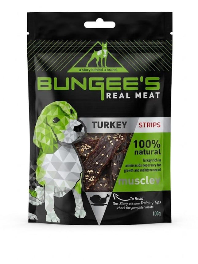 Bungee's Dog Bungee's turkey Strip Dog Treats 100 gr
