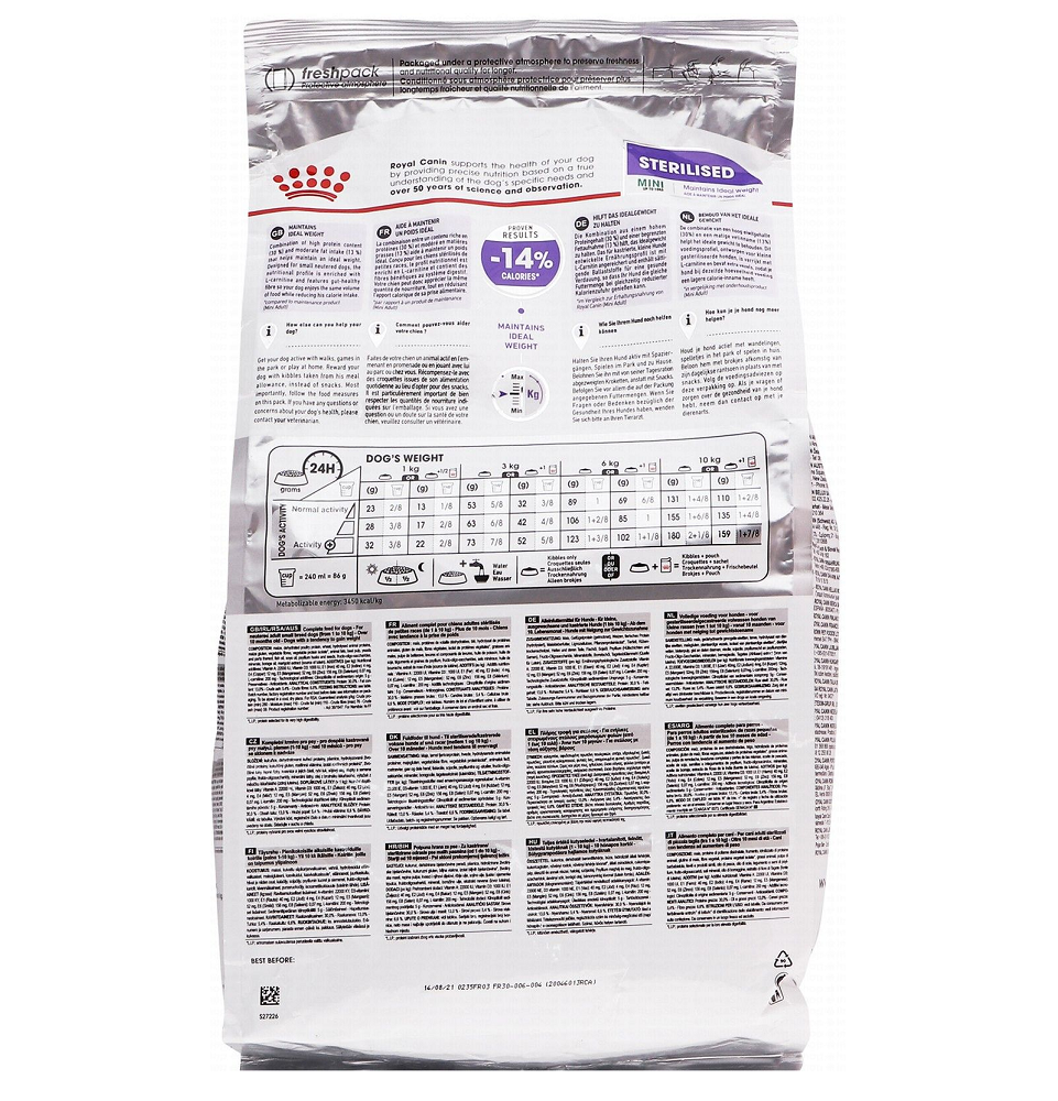 Royal Canin Sterilized Dry Food for Mini Dogs Up to 10kg-3 kg