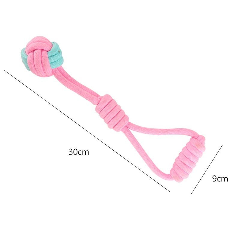 Cotton rope toy for dogs pink color from beibei pet