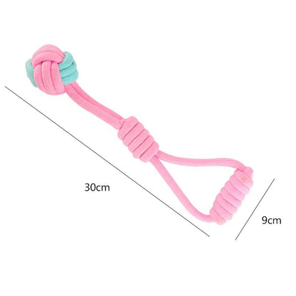 Cotton rope toy for dogs pink color from beibei pet