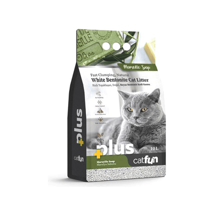 Cat Fun Cat Cat Fun Plus White Bentonite Litter Marseille Soap Scent 10 L