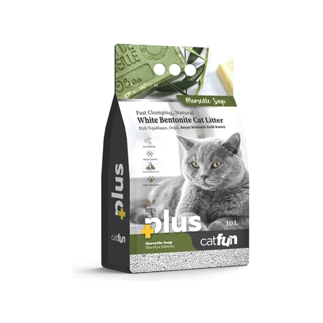 Cat Fun Cat Cat Fun Plus White Bentonite Litter Marseille Soap Scent 10 L