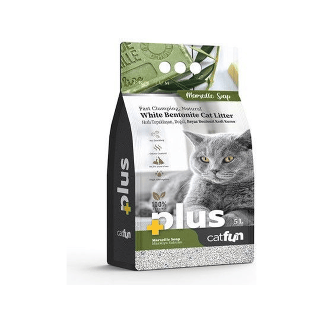 Cat Fun Cat Cat Fun Plus White Bentonite Litter Marseille Soap Scent 5 L