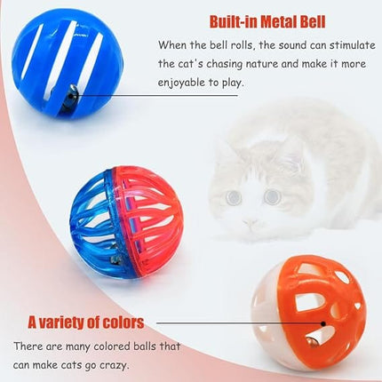 Cat Toy Cat Cat Toy 4 Pack Interactive Jingle Bell Balls for Cats