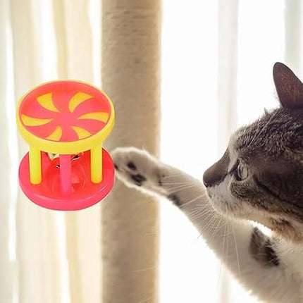 Cat Toy Cat Colorful Interactive Cat Roller Toys with Inside Bells 4 Piece Set