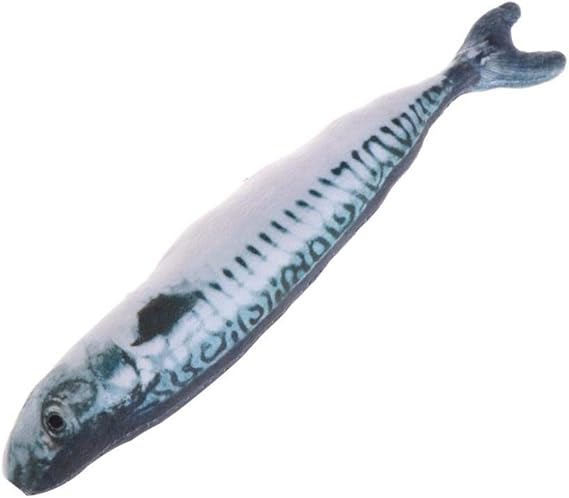 Cat Toy Cat Funny 3D Realistic Plush Fish Cat Toy with Catnip Mackerel 55 cm Size XL