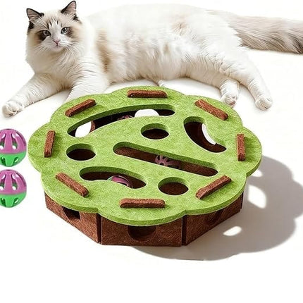 Cat Toy Cat Interactive Cat Puzzle Toy with Rolling Balls