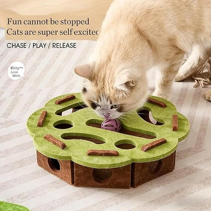 Cat Toy Cat Interactive Cat Puzzle Toy with Rolling Balls