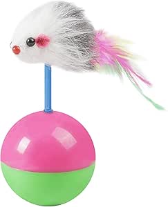 Cat Toy Cat Interactive Cat Toy Tumbler with Mouse and Feather
