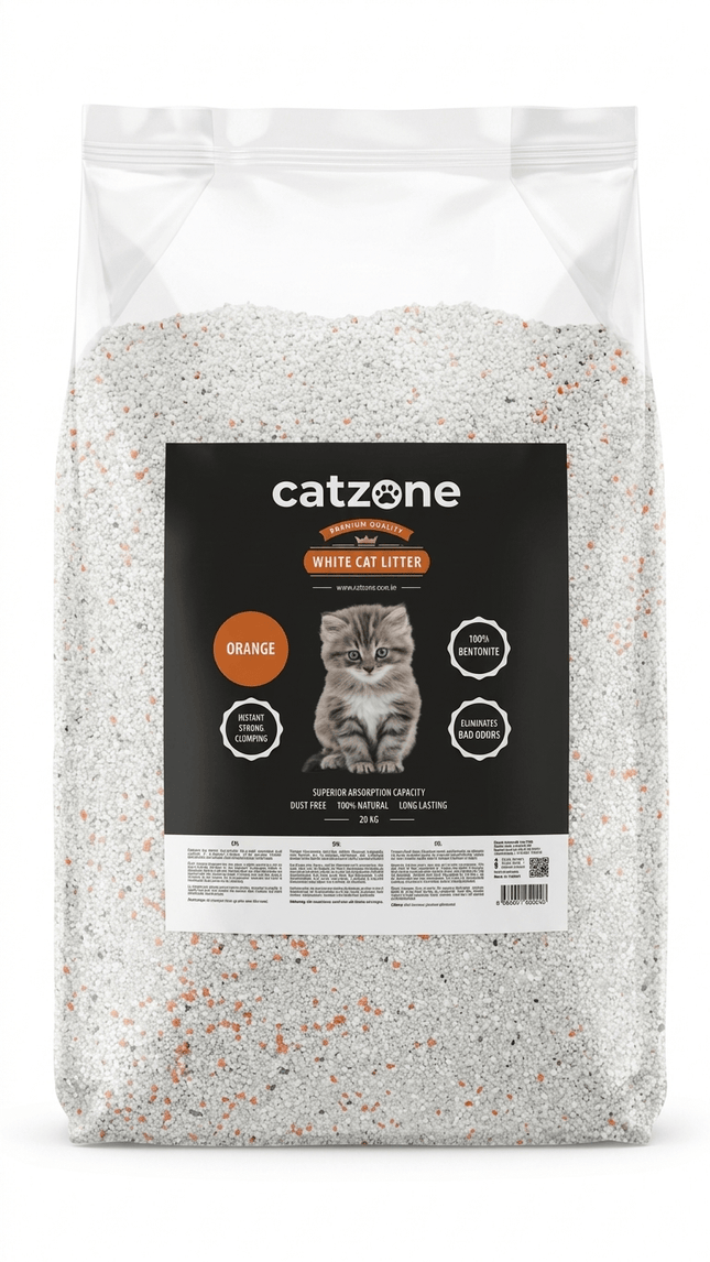 CAT ZONE Cat Catzone Orange Scented White Bentonite Cat Litter 20kg