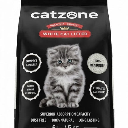 CAT ZONE Cat Catzone Premium White Bentonite Cat Litter 5kg