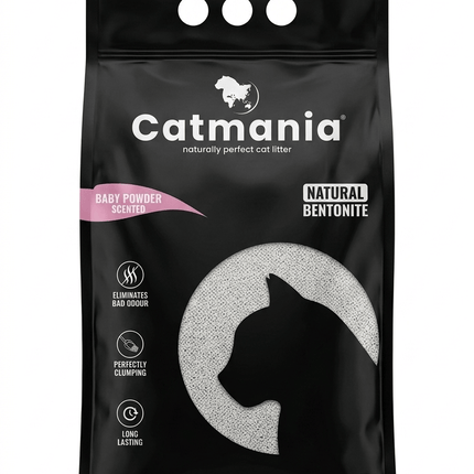 Catmania Cat Litter Catmania Natural Bentonite Cat Litter  Baby Powder Scent 5L / 4.25kg