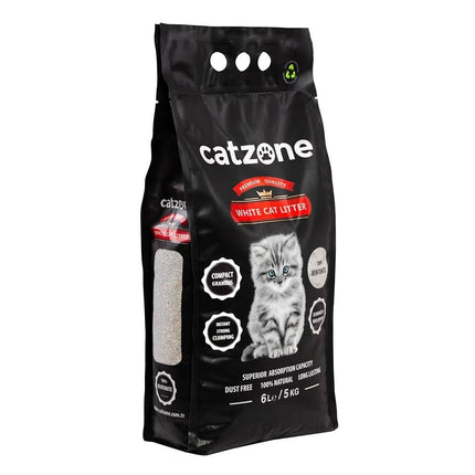 catzone Cat Litter Catzone White Bentonite Clumping Cat Litter Carbon  5 kg