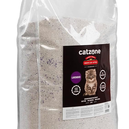 catzone Cat Litter Catzone White Bentonite Clumping Cat Litter Lavender Scent 20 kg