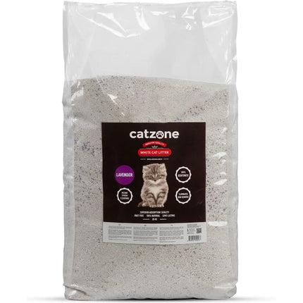 catzone Cat Litter Catzone White Bentonite Clumping Cat Litter Lavender Scent 20 kg