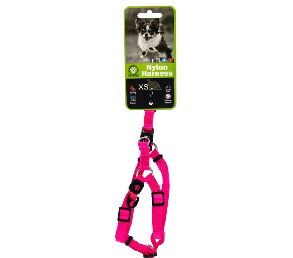 Doco XS Pink 44cm Nylon Dog Harness