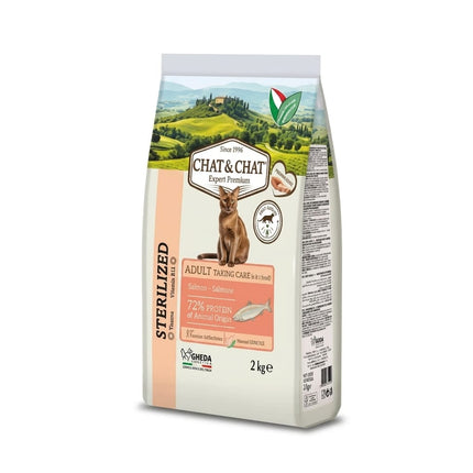 Chat & Chat Cat Chat & Chat Dry Food with White salmon for Sterilized Adult Cats 2 kg