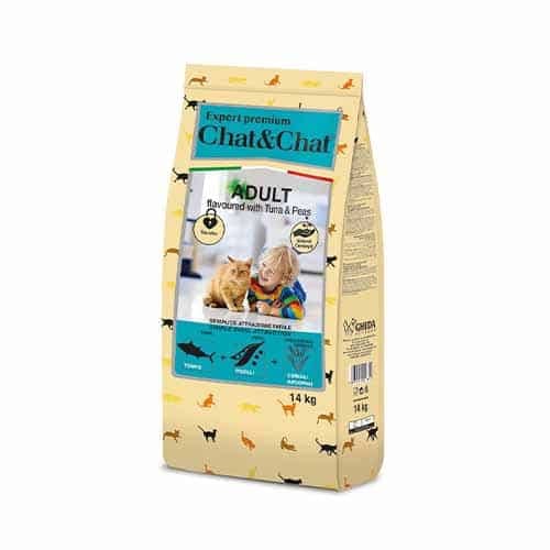 Chat & Chat Cat Chat & Chat Expert Care Premium Adult Cat Food With Tuna Peas Dry Food 14 Kg