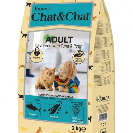 Chat & Chat Cat Chat & Chat Expert Care Premium Adult Cat Food With Tuna Peas Dry Food 2 Kg