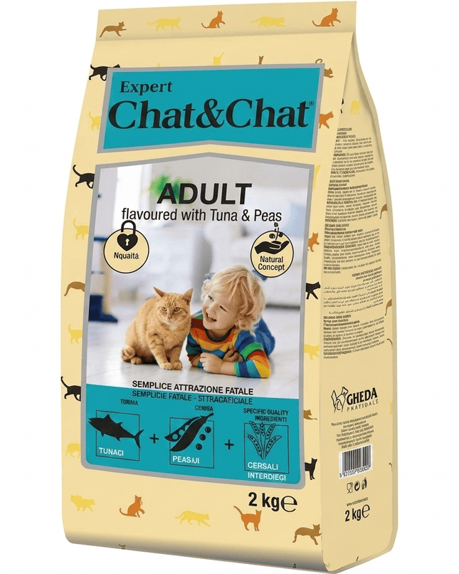 Chat & Chat Cat Chat & Chat Expert Care Premium Adult Cat Food With Tuna Peas Dry Food 2 Kg