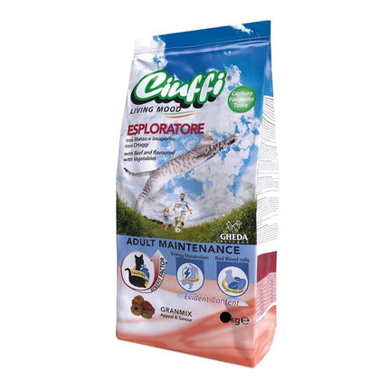 Ciuffi Cat Ciuffi Dry Food with Beef and Vegetables for Adult Cats 15 kg