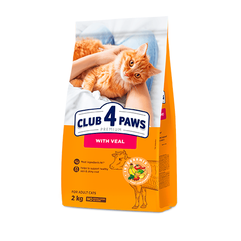 Club 4 Paws Cat Club 4 Paws Dry Food with Veal for Adult Cats 2 kg