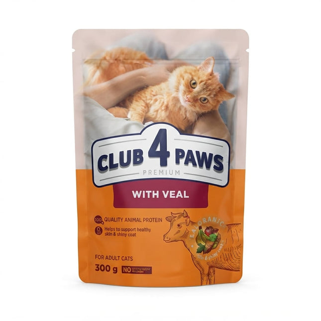 Club 4 Paws Cat CLUB 4 PAWS PREMIUM for adult cats With Veal 300 gr