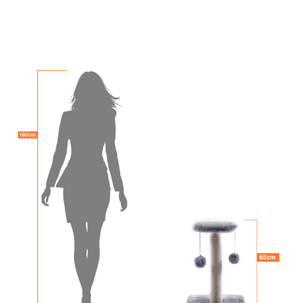 Comfy Pets Cat Cat Tree Platform With Indoor Scratches And Posts XX Small