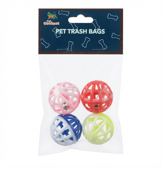 Coolcat Cat Coolcat Colorful Interactive Plastic Bell Balls Set for Cats