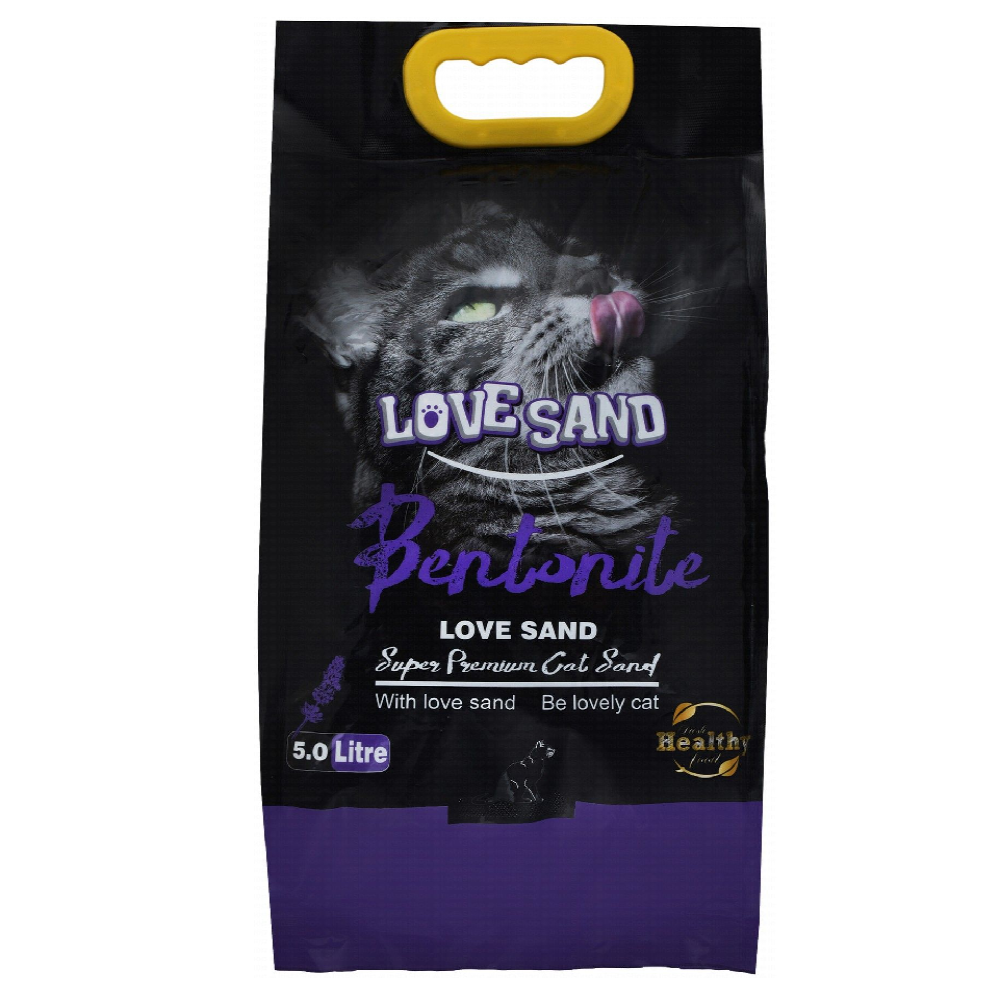 Love Sand Bentonite Clumping Cat Litter Lavender Scent 5 L