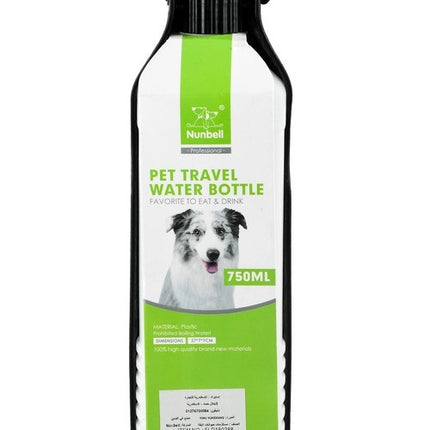 Nunbell Turquoise 750ml Plastic Pet Water Bottle 27x7x7cm 1 pcs