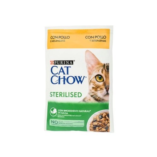 Purina Cat Chow Wet Food with Chicken for Sterilized Cats 85 gr