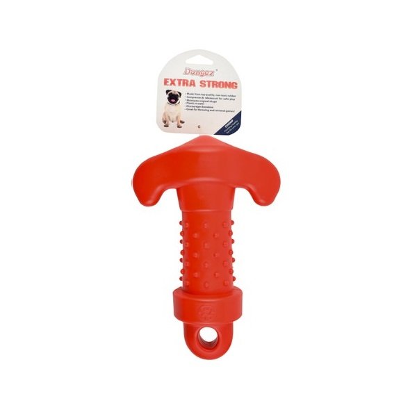 Dougez Red Rubber Anchor Shaped Dog Chew Toy