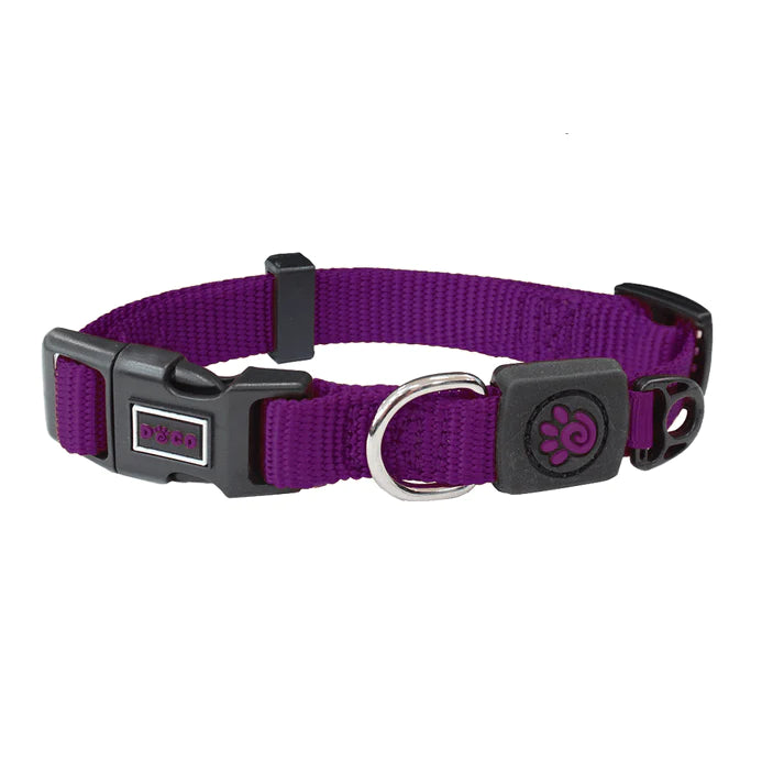 Doco Medium Purple Nylon O-ring Dog Collar 35 to51 in 2 cm