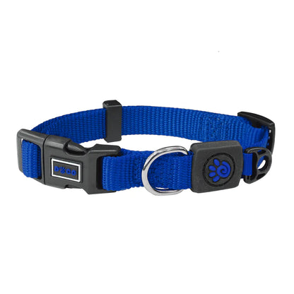 Doco Medium Blue Nylon Dog Collar 35 to 51 in 2cm