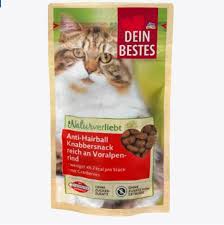 dein Cat Dein Bestes Cat Anti-Hairball Snack Rich In Alpine Beef 50 gr