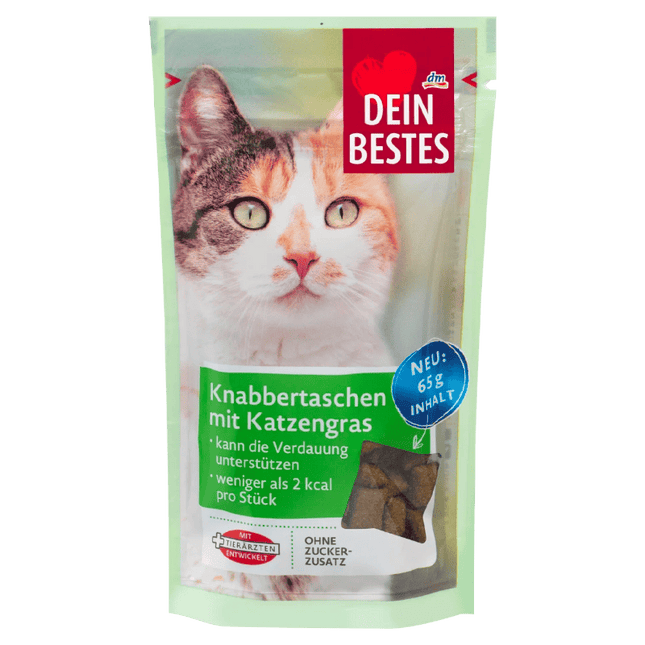 dein Cat Dein Bestes Cat Snack Bags With Grass 65 gr