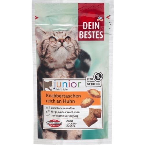 dein Cat Dein Bestes Junior Cat Snack Bags Rich in Chicken 50 gr