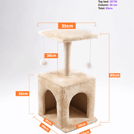 Cat Tree Platform With Indoor Scratches And Posts X small