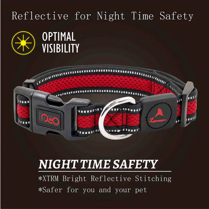 DOCO Dog DOCO® Athletica Breathable Mesh Reflective Dog Collar Blue L  3.2 × 42–61cm