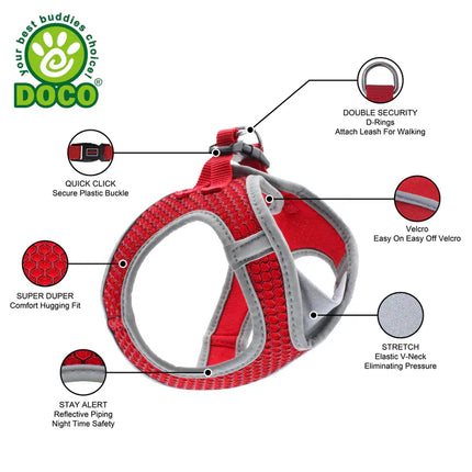 DOCO dog DOCO Athletica Quick Fit V Mesh Reflective Harness X Large