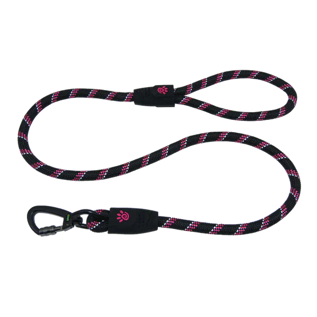 DOCO Dog DOCO Black and Pink Reflective Rope Dog Leash 150 in 0.8cm