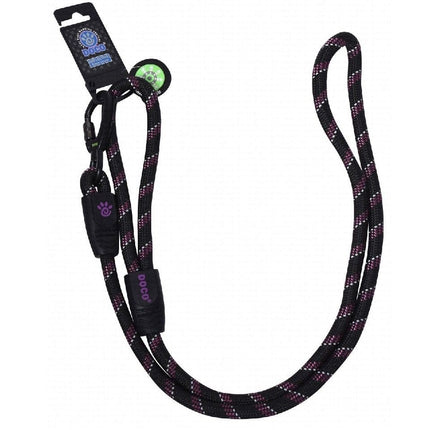 DOCO Dog Doco Black and Purple Reflective Polyester Dog Leash 150 in 1.3 cm
